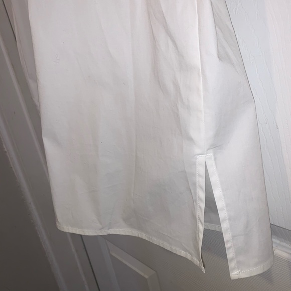Michael Kors White Button Down Cold Shoulder Shirt - Picture 6 of 6